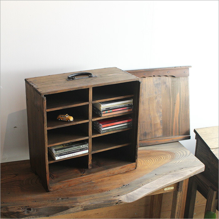 楽天市場】古い岡持ちのリメイク品 小引き出し アンティーク おかもち