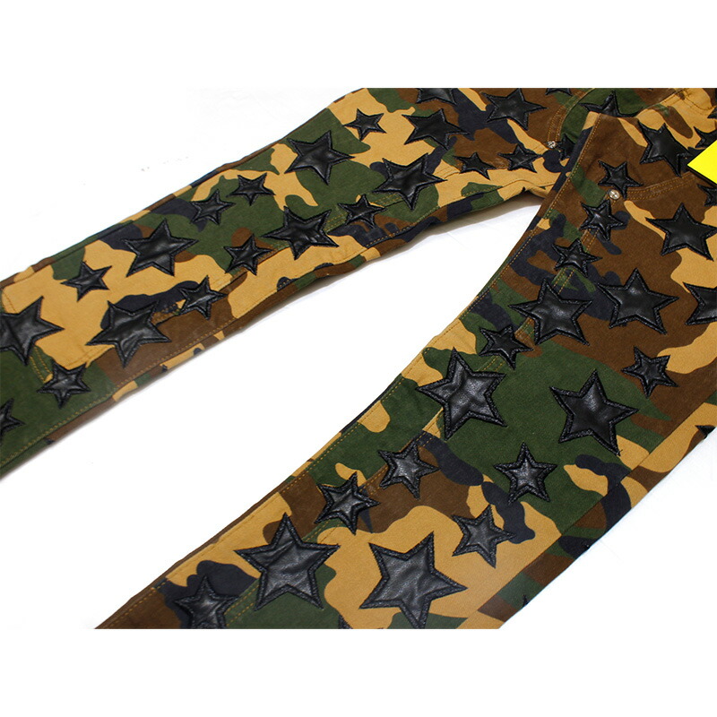 楽天市場】GUAPI グアピ デニムパンツ ボトムス ロング フレア 迷彩