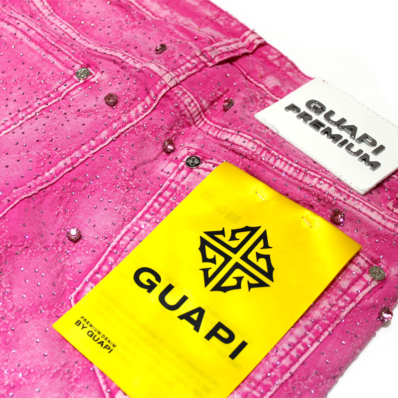 楽天市場】GUAPI グアピ フレアデニムパンツ 28-32インチ ピンク