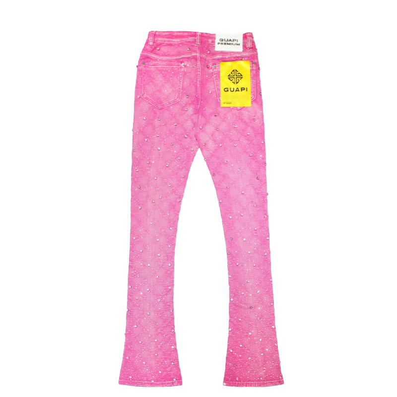 楽天市場】GUAPI グアピ フレアデニムパンツ 28-32インチ ピンク