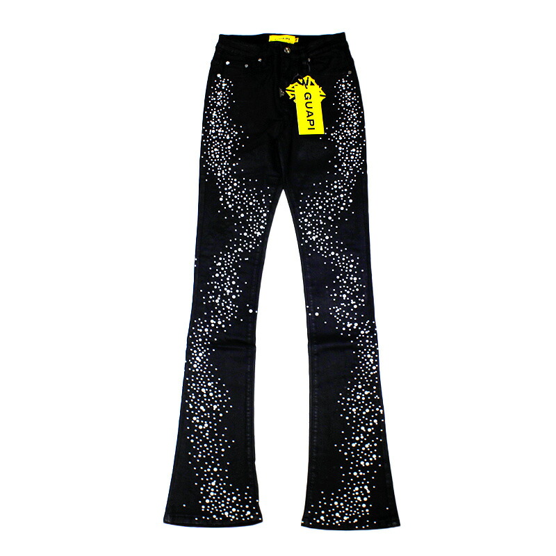 楽天市場】GUAPI グアピ フレアデニムパンツ メンズ ロング丈 OBSIDIAN