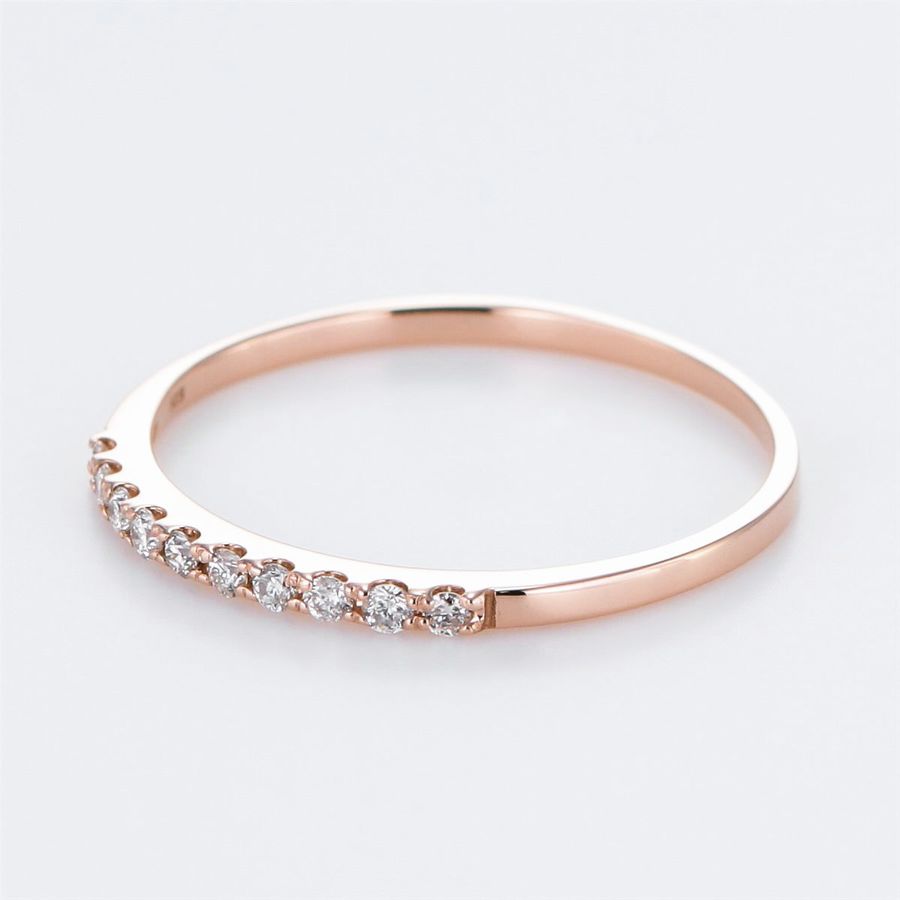 楽天市場】ダイヤモンド リング K18 ハーフエタニティ 0.1カラット