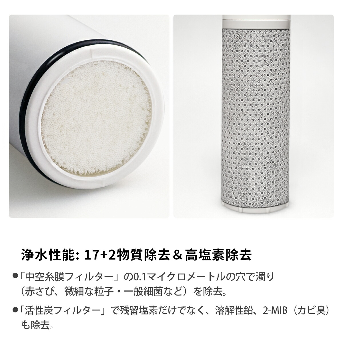 楽天市場】HSC17023 パウトインタイプ浄水器 交換用カートリッジ 17+2