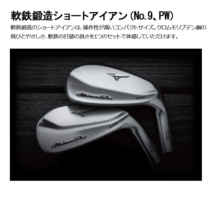 楽天市場】ミズノ ミズノプロ 225 アイアン 6本組(No.5〜PW