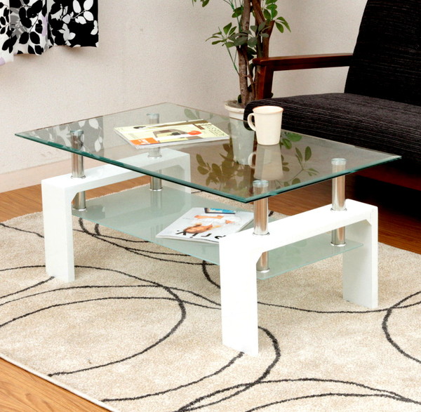 楽天市場】センターテーブル ローテーブル ディスプレイ 棚付き