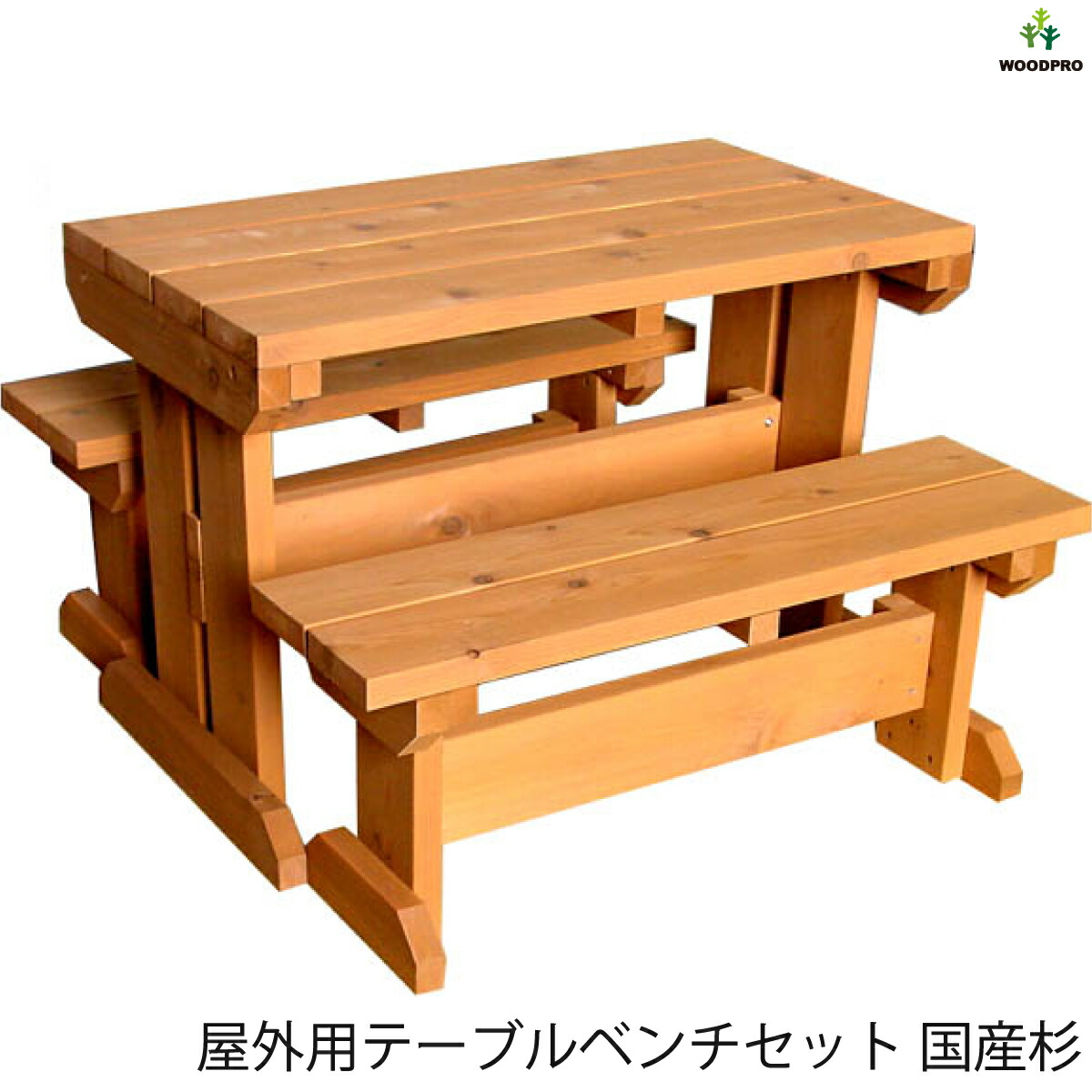 楽天市場】屋外用テーブルベンチセット◇国産杉（テーブルサイズ：幅
