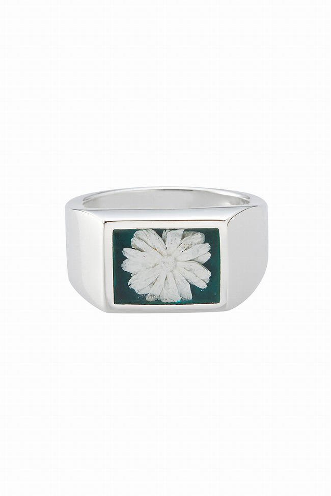 楽天市場】XOLO(ショロ) Signet Ring with Forest Green Flower