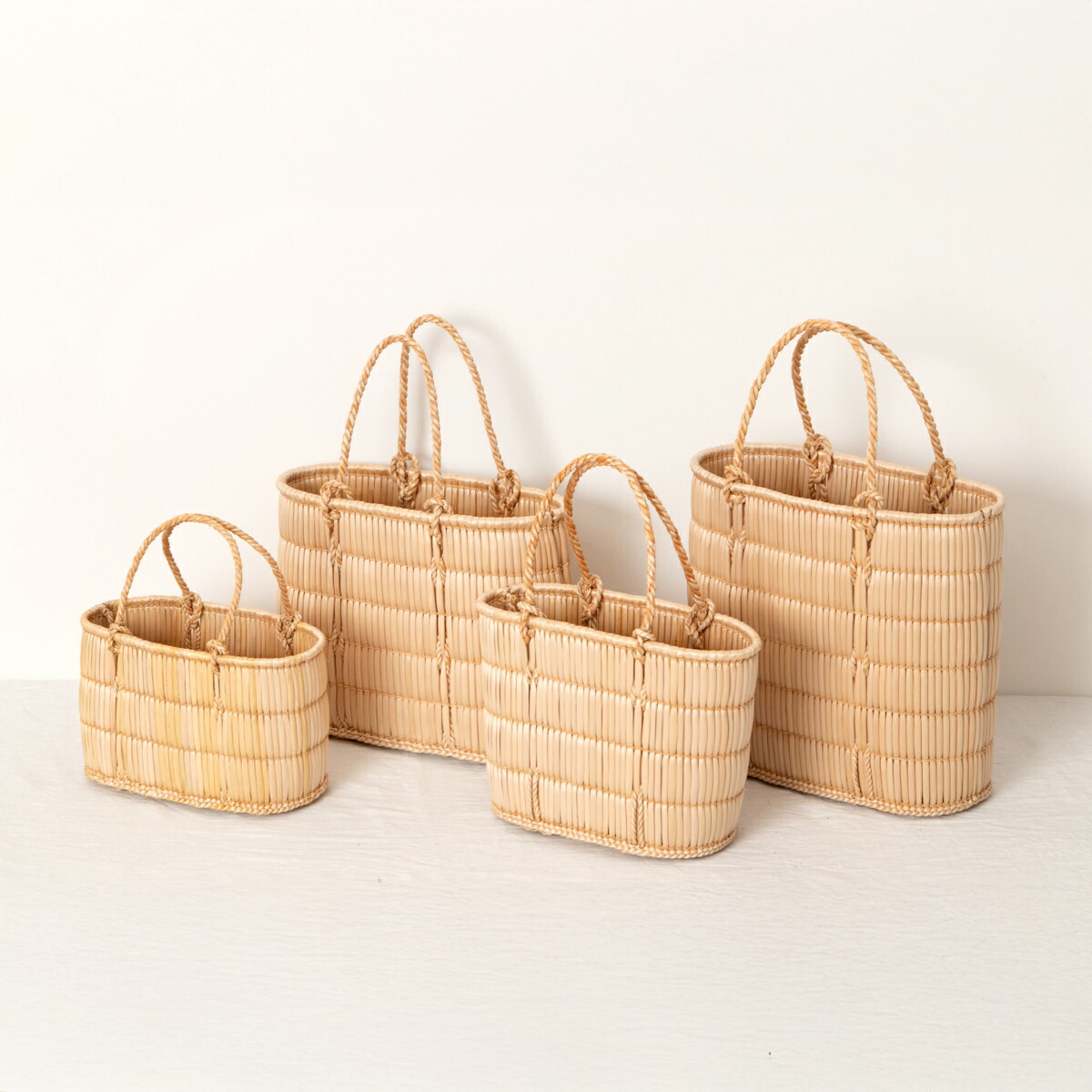 楽天市場】手提げ かごバッグ 岡山県 蒜山 がま がま細工 ミニ/小/中