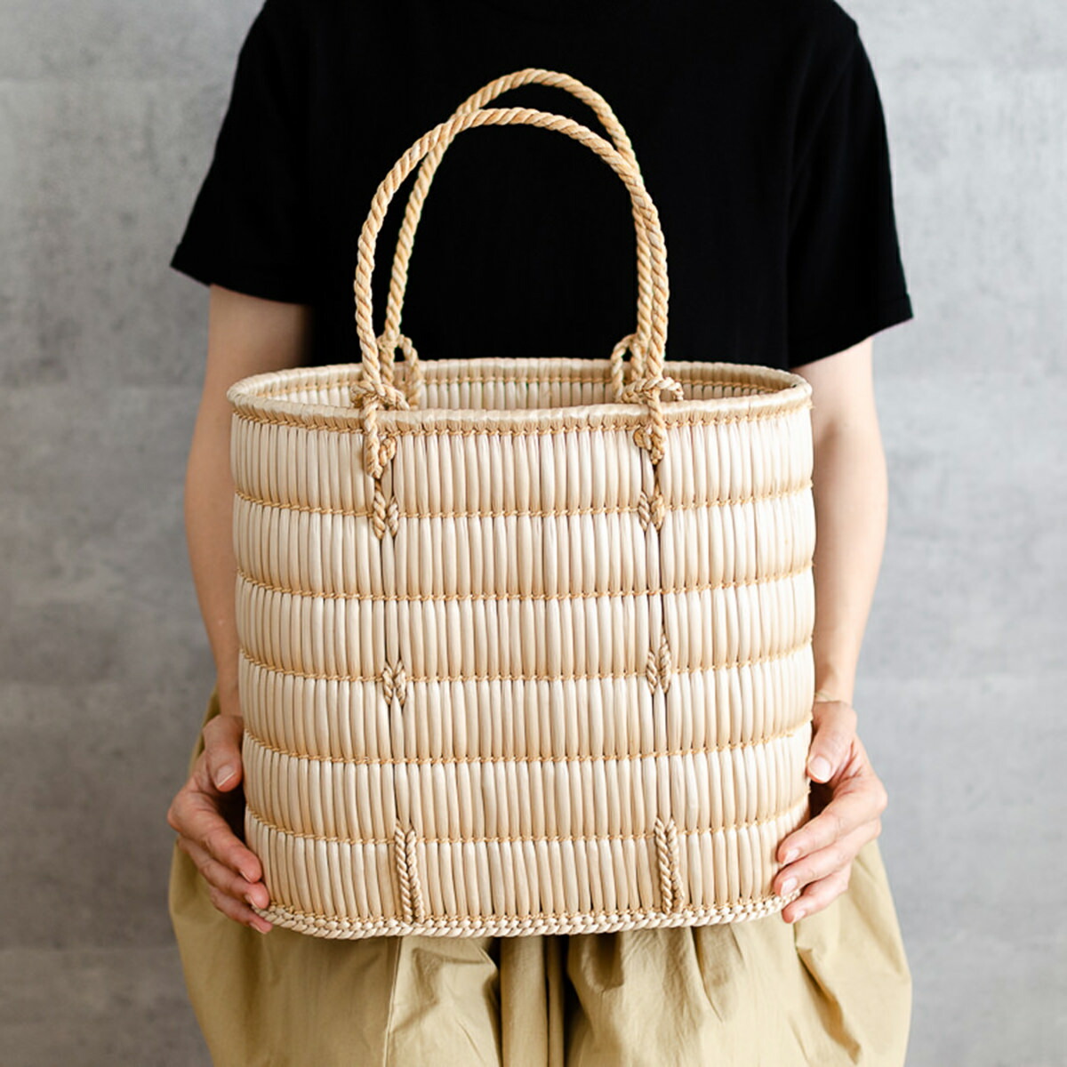 楽天市場】手提げ かごバッグ 岡山県 蒜山 がま がま細工 ミニ/小/中