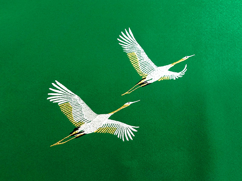 楽天市場】毛せん 松葉色 (刺繍入り・鶴 結納返し用） 165×100 cm