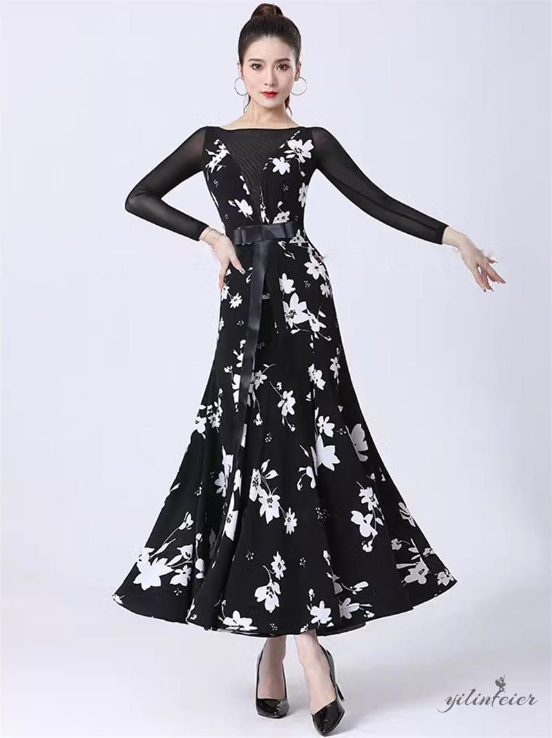 楽天市場】社交ダンスドレス 蝶結びリボン モダンダンス衣装