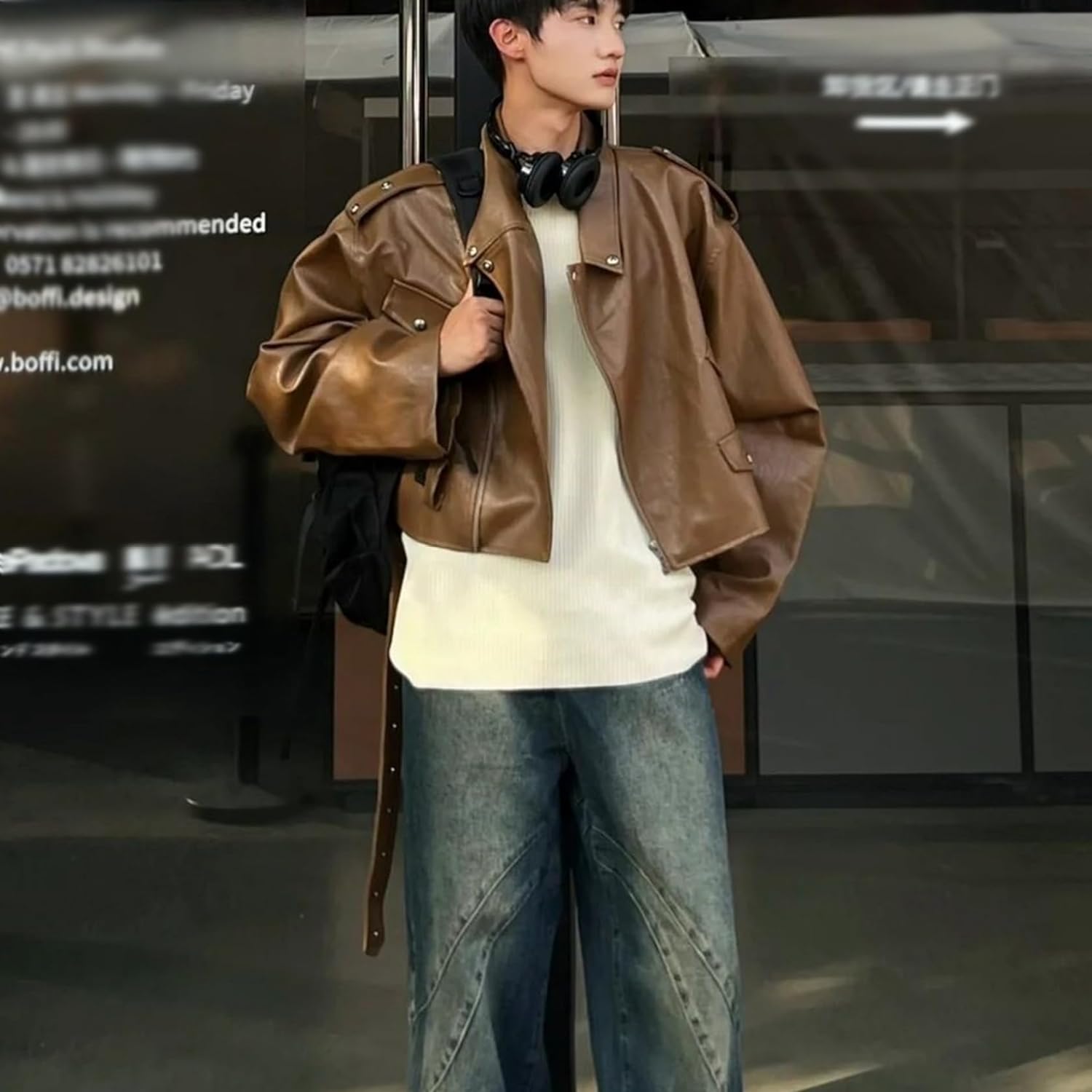 楽天市場】【20%OFFクーポン〜】ショート丈 ライダース メンズ 襟付き