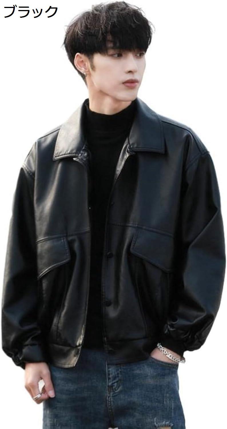 楽天市場】【20%OFFクーポン〜】PUレザー メンズ ショート丈 レザー