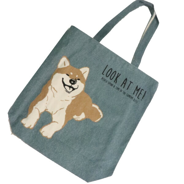 楽天市場】トートバック 柴犬 キャラクター シータくん ブルー N0
