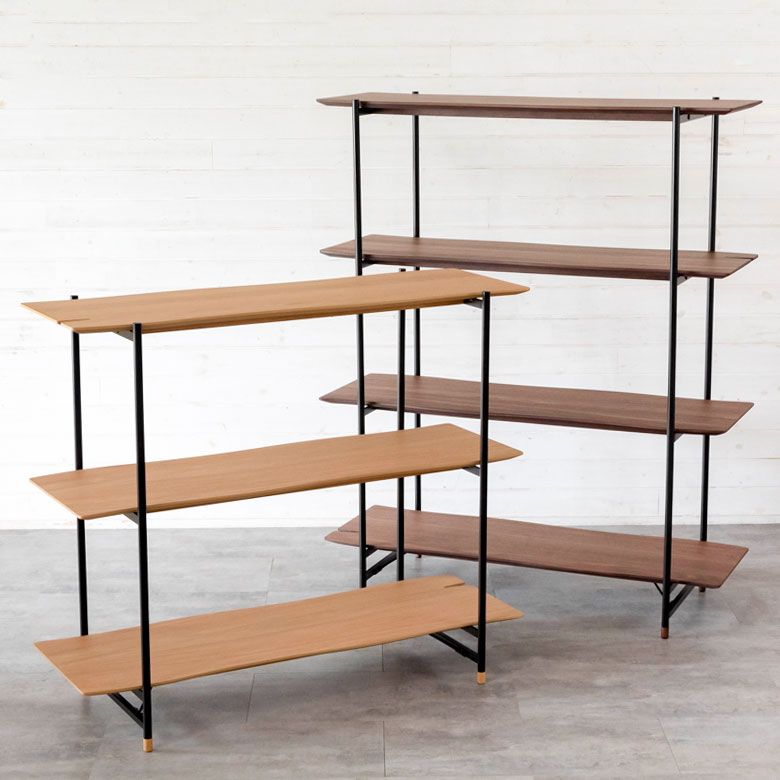 楽天市場】シェルフ 棚 4段 木製 スチール ナチュラル ブラウン W 108