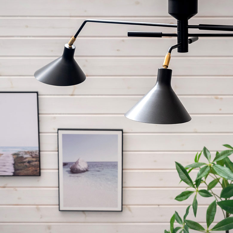 楽天市場】シーリングライト 天井照明 3灯 E17 角度調整 スチール