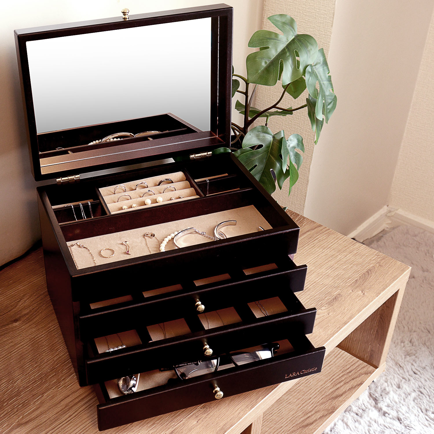 楽天市場】ジュエリー ボックス 木製 アクセサリー ボックス 宝石箱