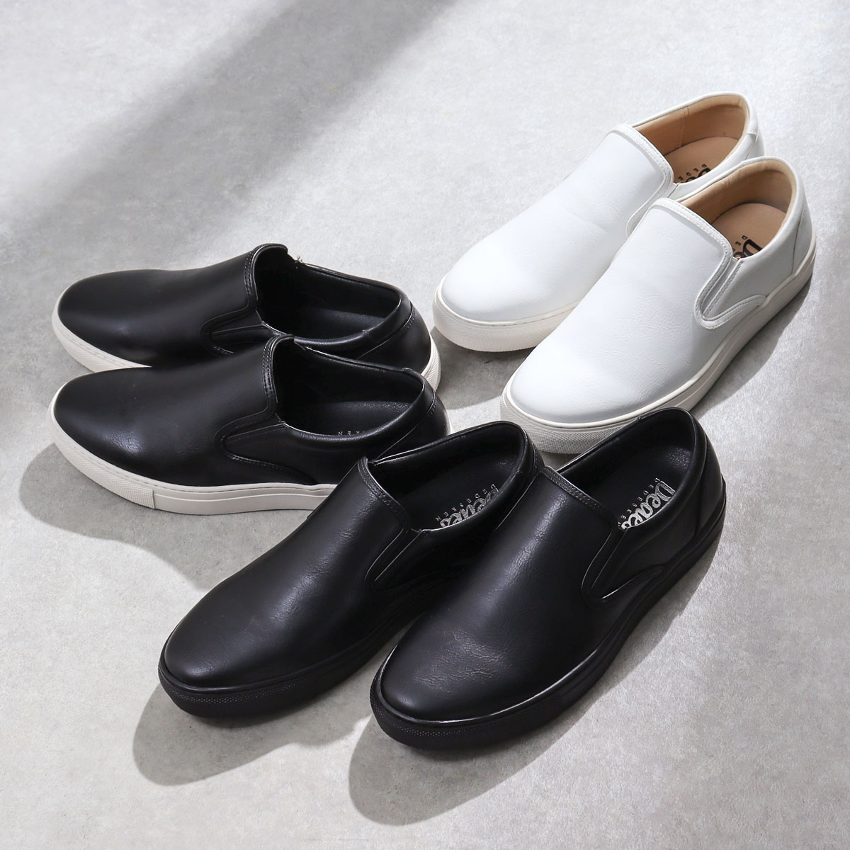 楽天市場】スニーカー メンズ スリッポン きれいめ カジュアル 紐なし