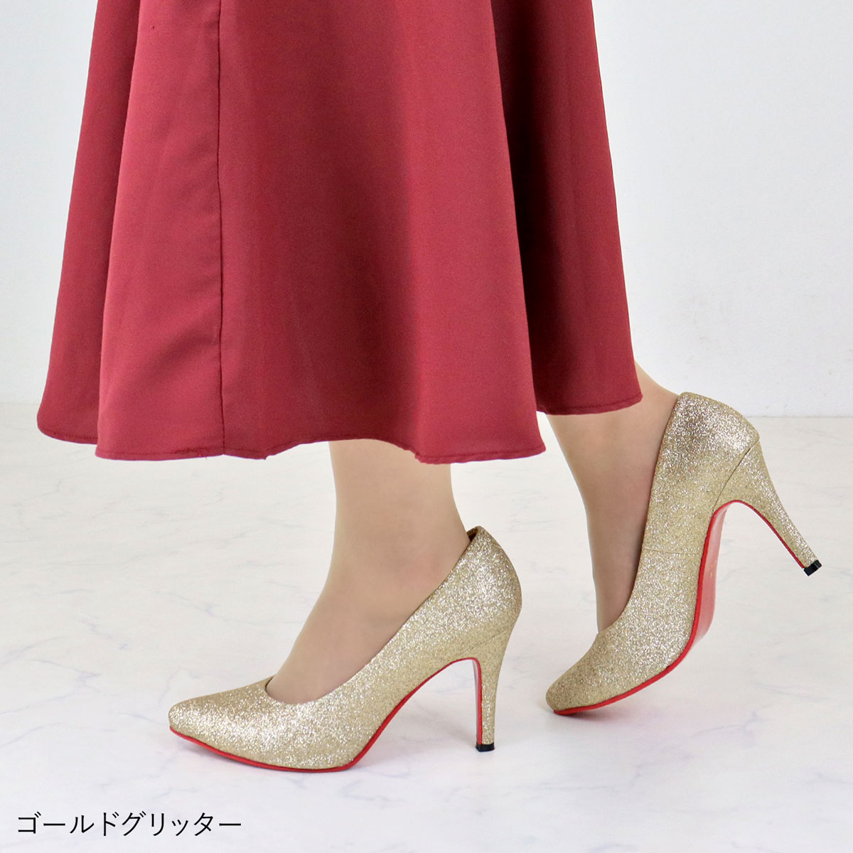 楽天市場】パンプス 痛くない ハイヒール 黒 底 赤 インソール 9cm