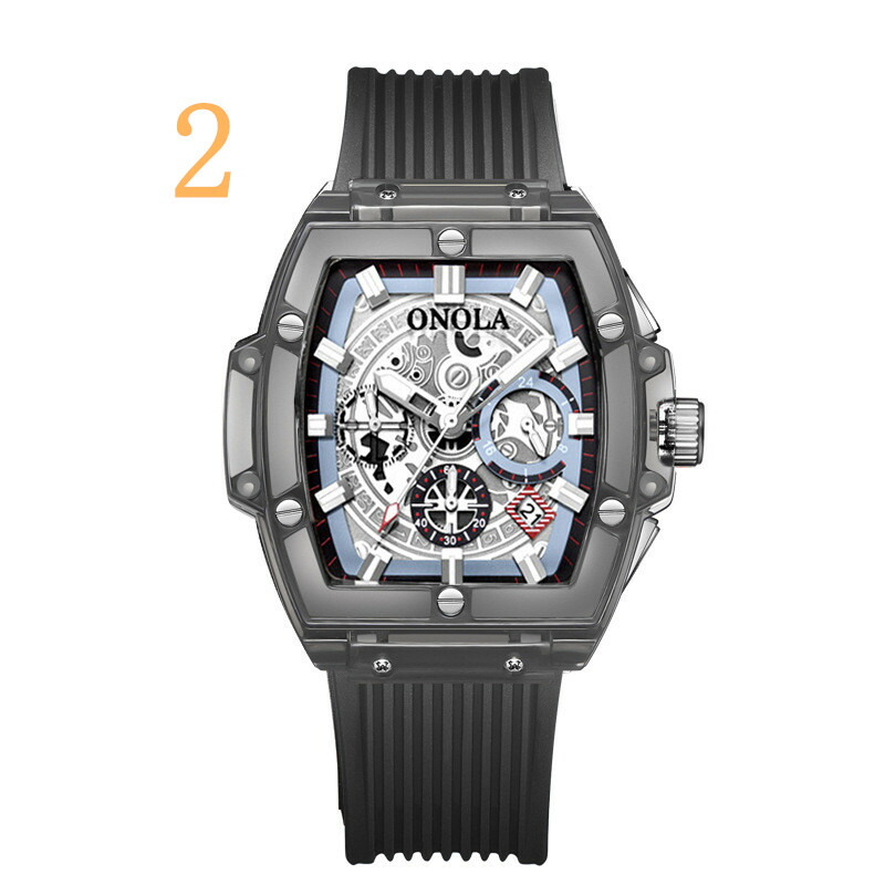 楽天市場】オマージュウォッチ クォーツ クロノグラフ スケルトン