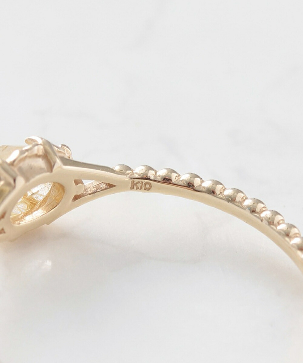 楽天市場】K10 Lucia ルチルクォーツ リング／ノワール ド プーペ