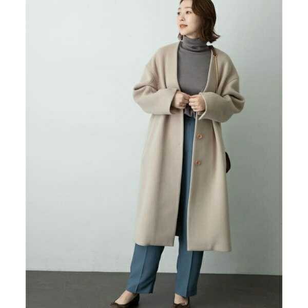 楽天市場】Vネックノーカラーコート／アーバンリサーチ ロッソ（URBAN