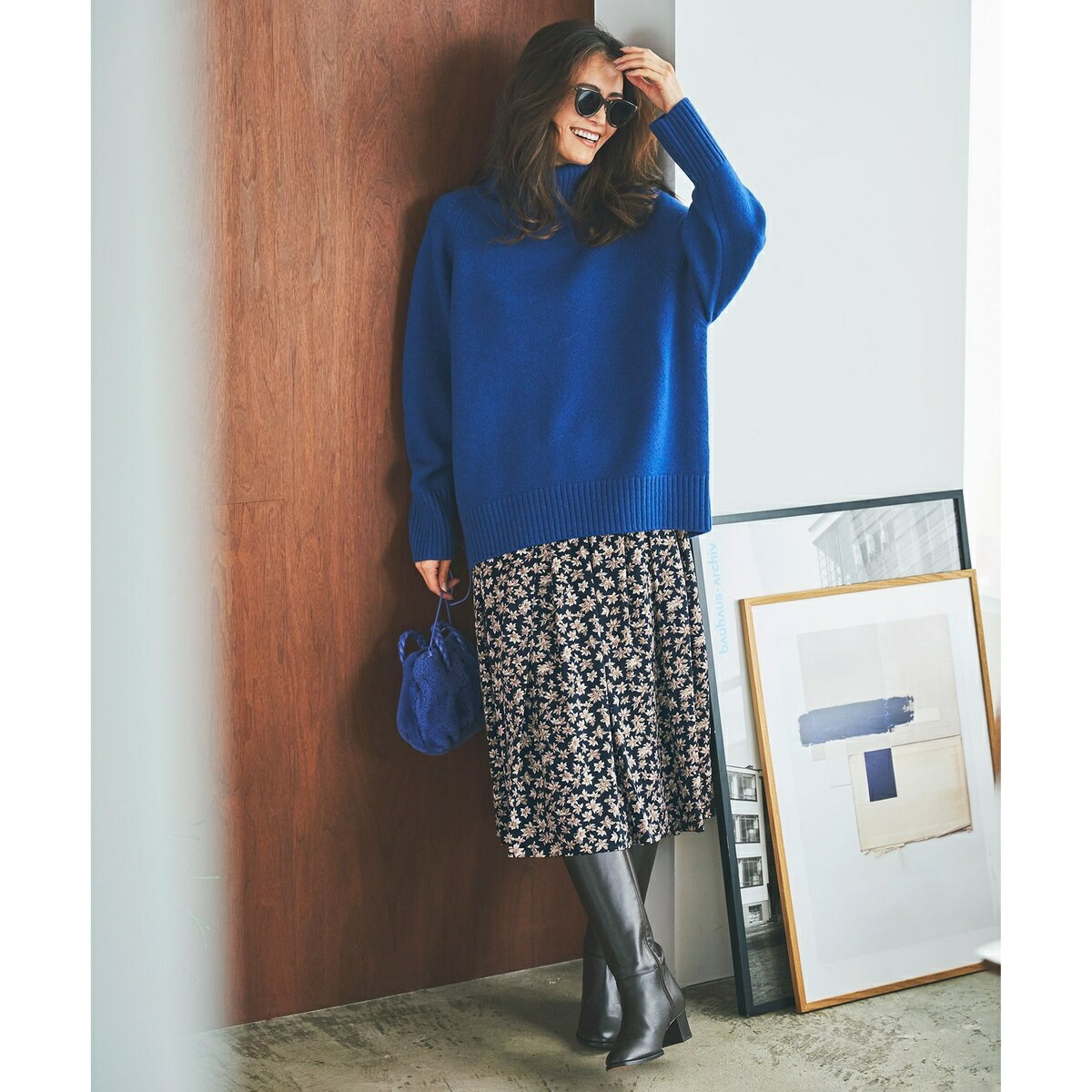 楽天市場】ウールカシミヤブレンドバルキー タートルネック ニット／23