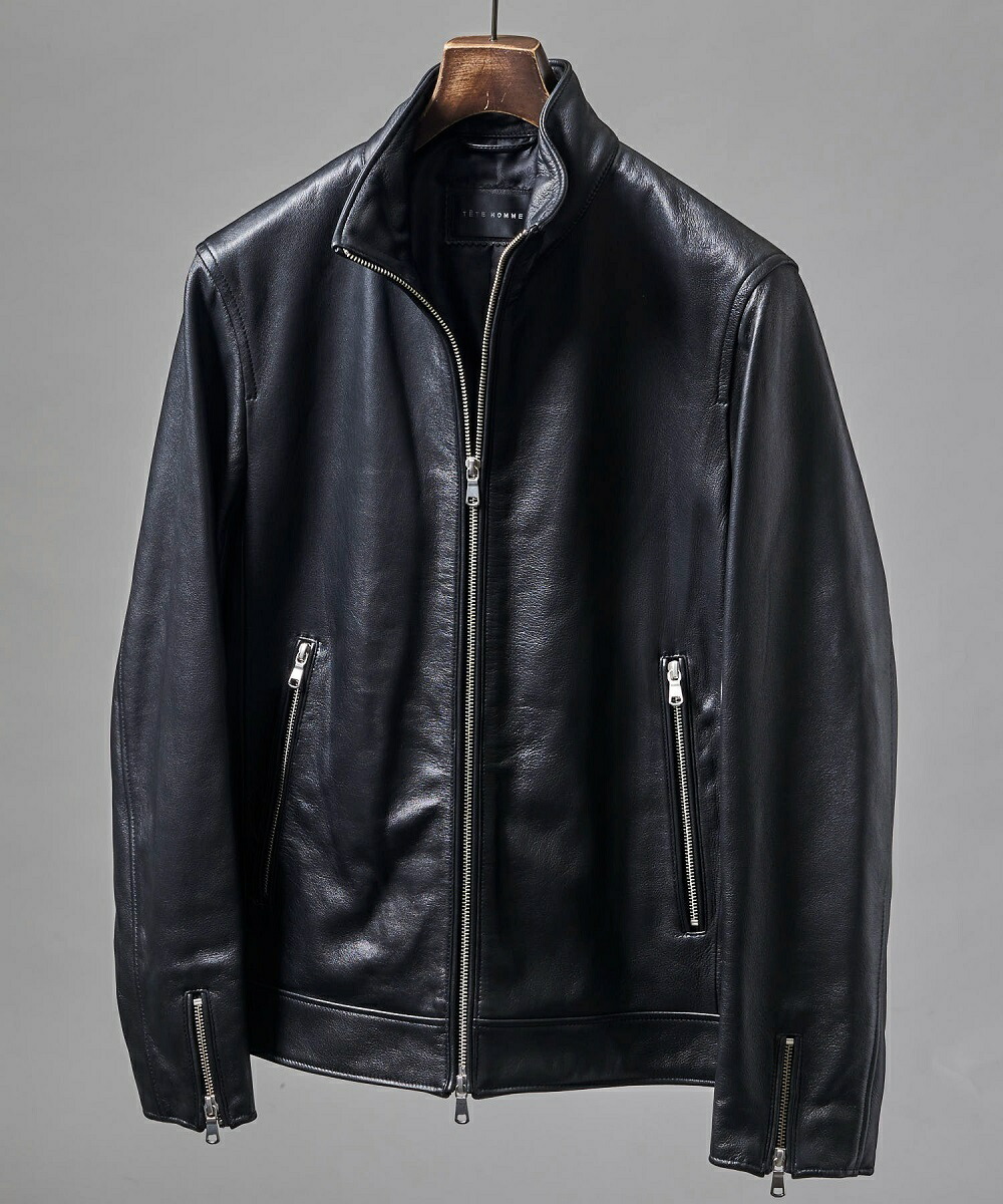 楽天市場】【WEB限定】ラムレザーシングルライダースジャケット