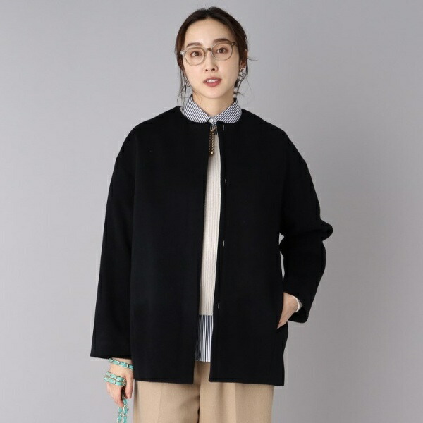 楽天市場】【STORY web掲載／軽く羽織れるミドル丈】ノーカラー