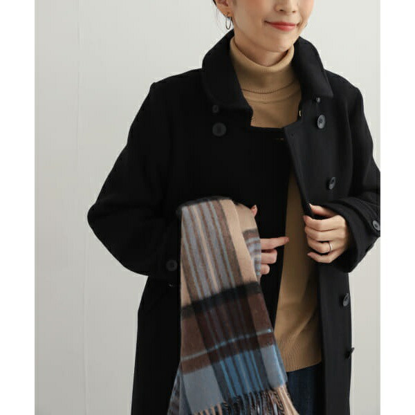 AD2022 22AW ノマド期 ウールロングショールカラーコート 黒 AD2022