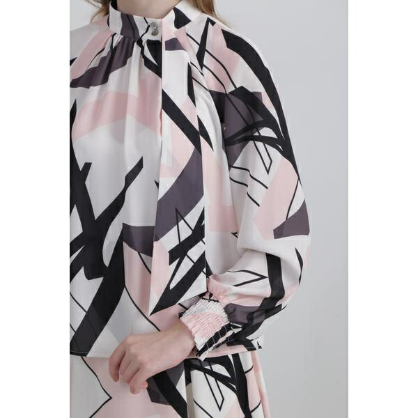 楽天市場】◇ジオメトリックアートプリントブラウス／ピンキー