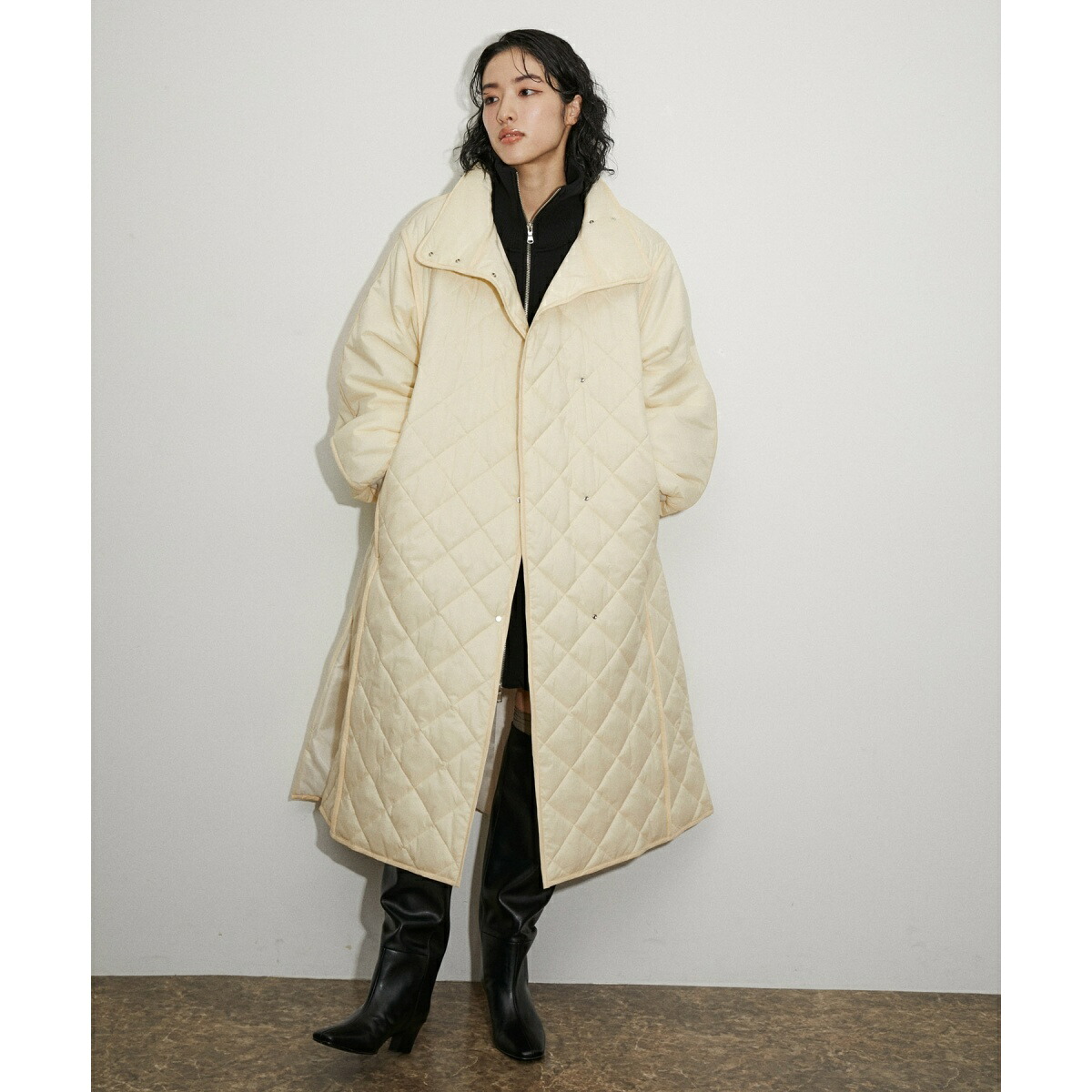 楽天市場】スタンドネックキルティングコート／アダムエロペ（ADAM ET