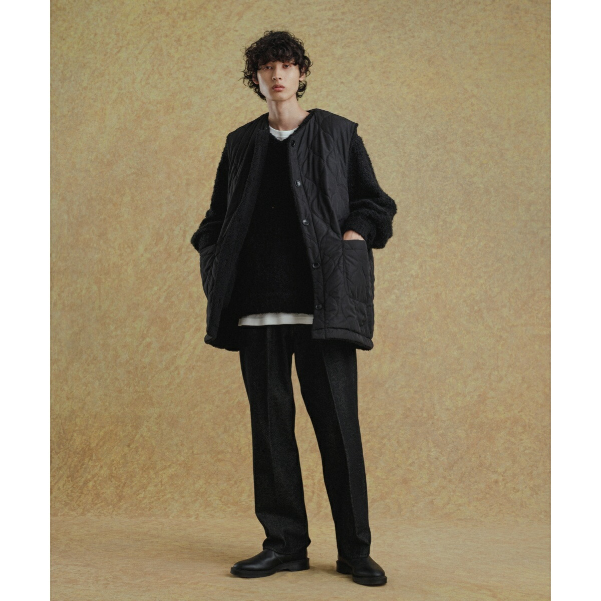 楽天市場】【WEB限定】リバーシブル ボア＆キルティング ロングベスト