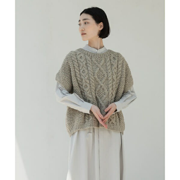 楽天市場】ペルーアランクルーネックベスト／かぐれ（kagure） : 丸井