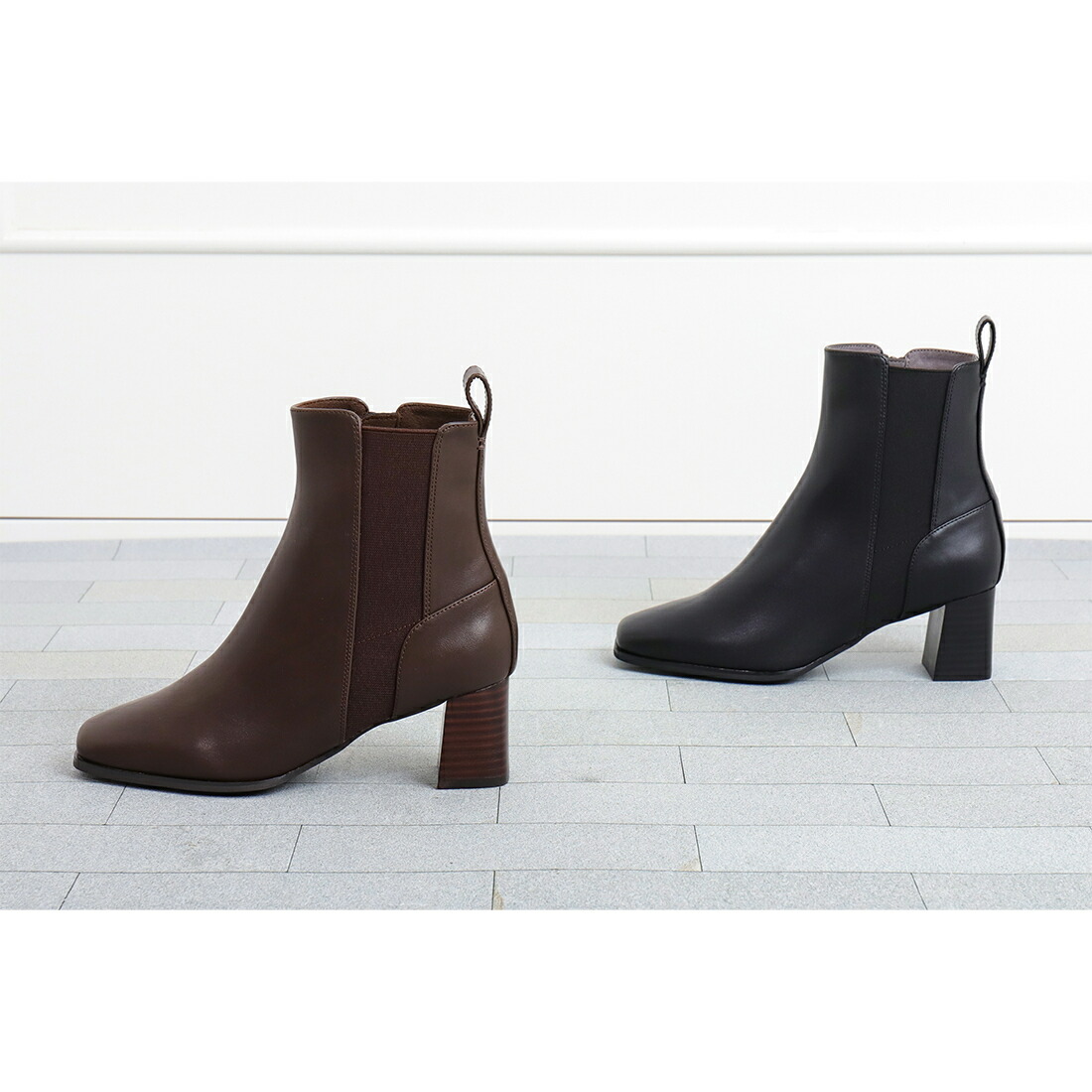 楽天市場】サイドゴアスクエアトゥショートブーツ／アルテミス by