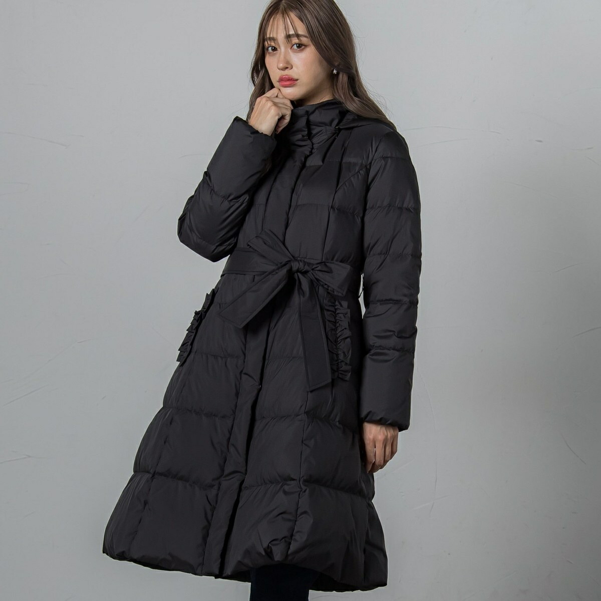 楽天市場】フリルポケットロングダウン／クイーンズコート（QUEENS