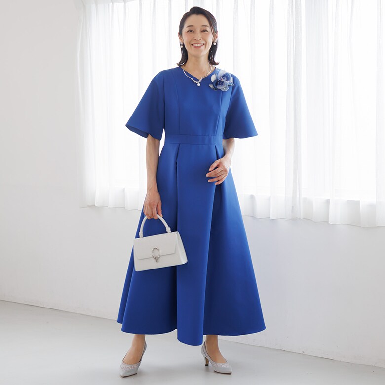 楽天市場】《マザードレス》グログラン シンプル 無地ドレス