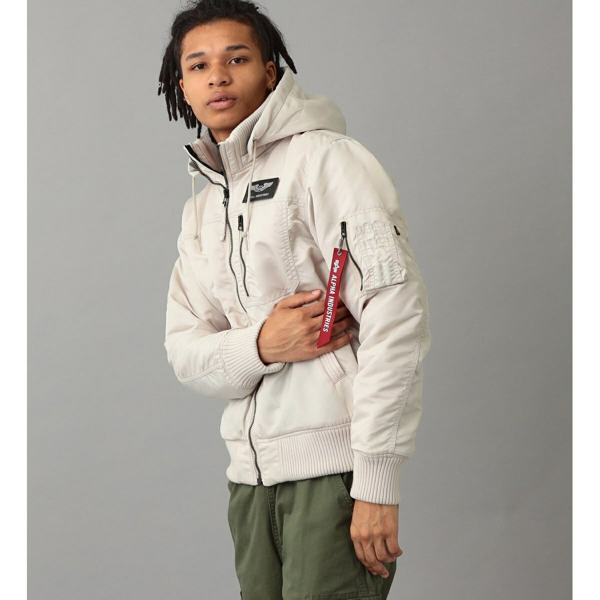 楽天市場】フーデッドリブジャケット／アルファ インダストリーズ