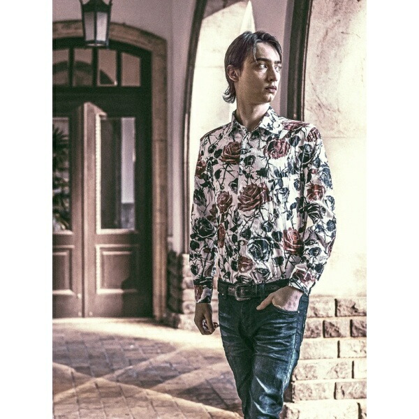 楽天市場】TORNADO MART∴ローズシュリンクプリントシャツ／トルネード