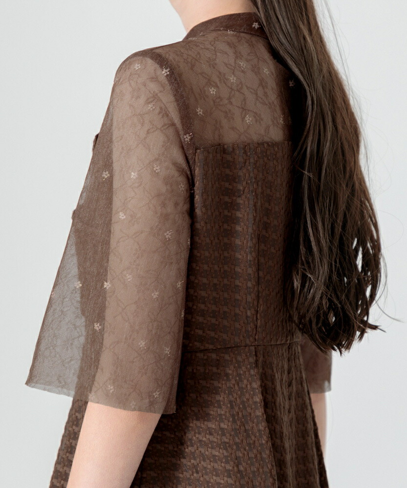 楽天市場】【LEJA】ビスチェ風切り替えプチハイネック花柄シアーレース