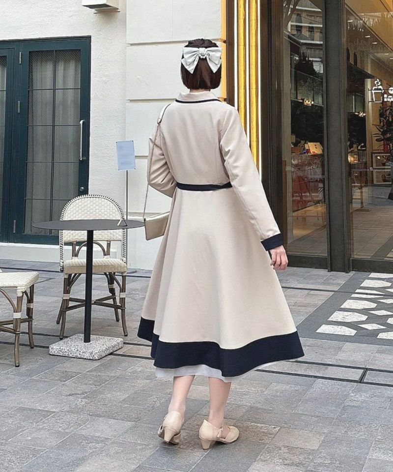 楽天市場】カメオ釦バイカラーコート【洗える】／アンアナザー