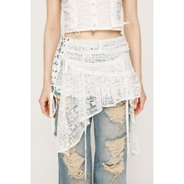 楽天市場】LACE UP ASYMMETRY SKIRT ベルト／スライ（SLY） : 丸井