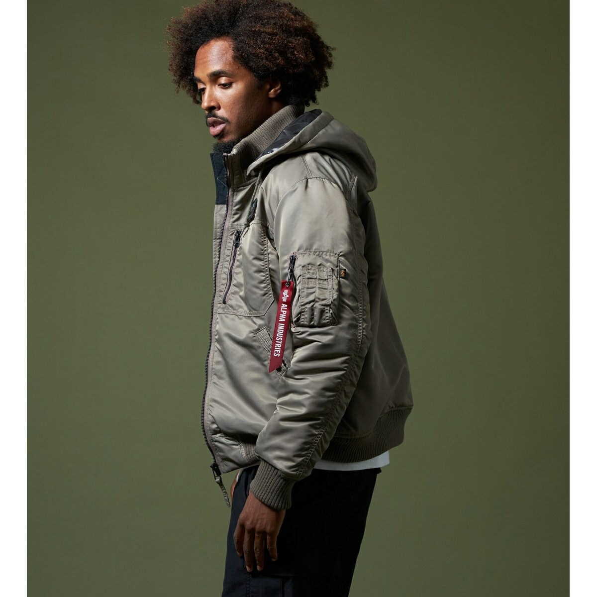 楽天市場】フーデットリブジャケット／アルファ インダストリーズ