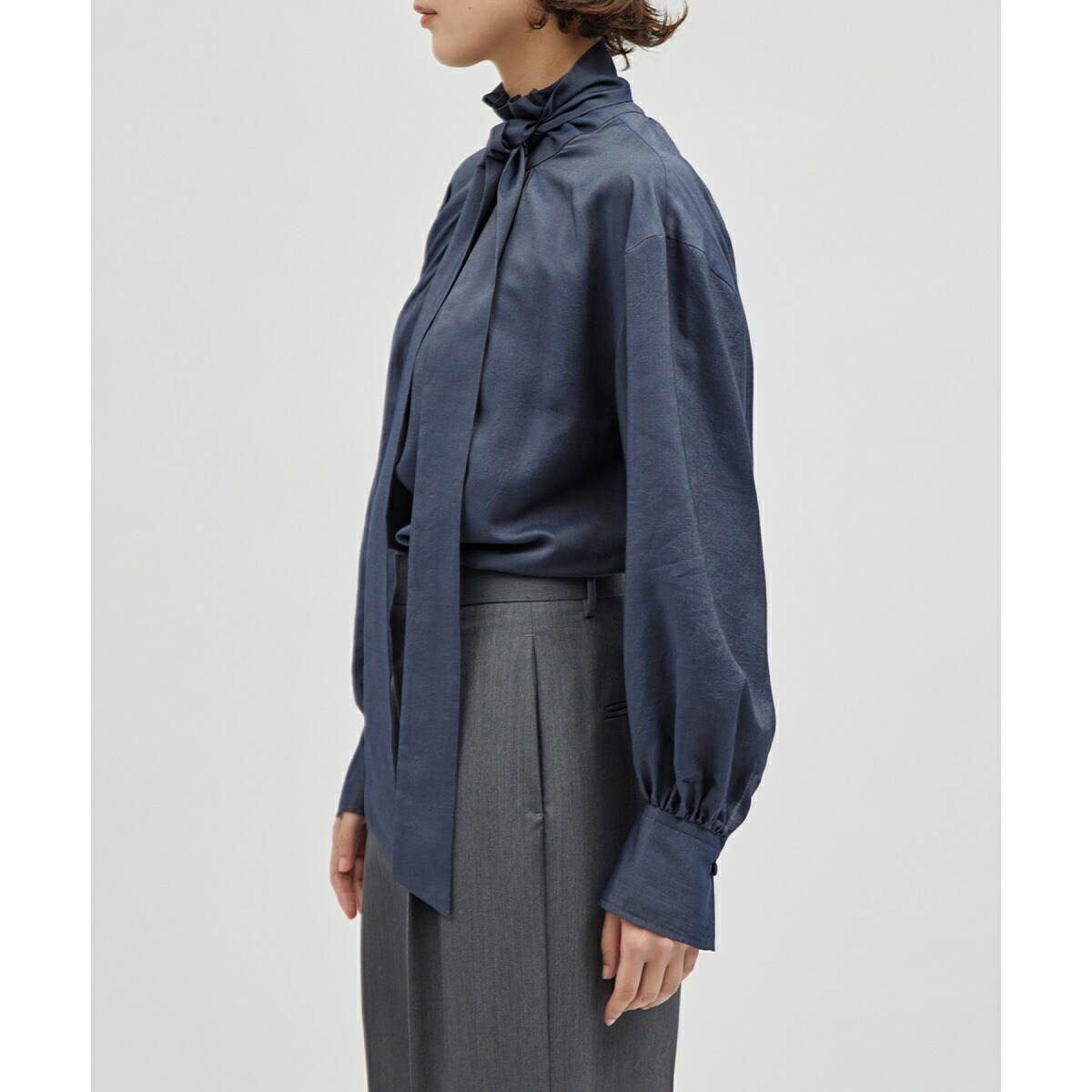 楽天市場】【NALYA】シルク混ハイネック/ボウタイブラウス（2way