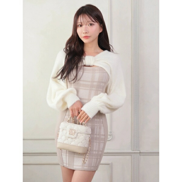 楽天市場】リボンフェザーアンサンブルニットワンピース／リップ