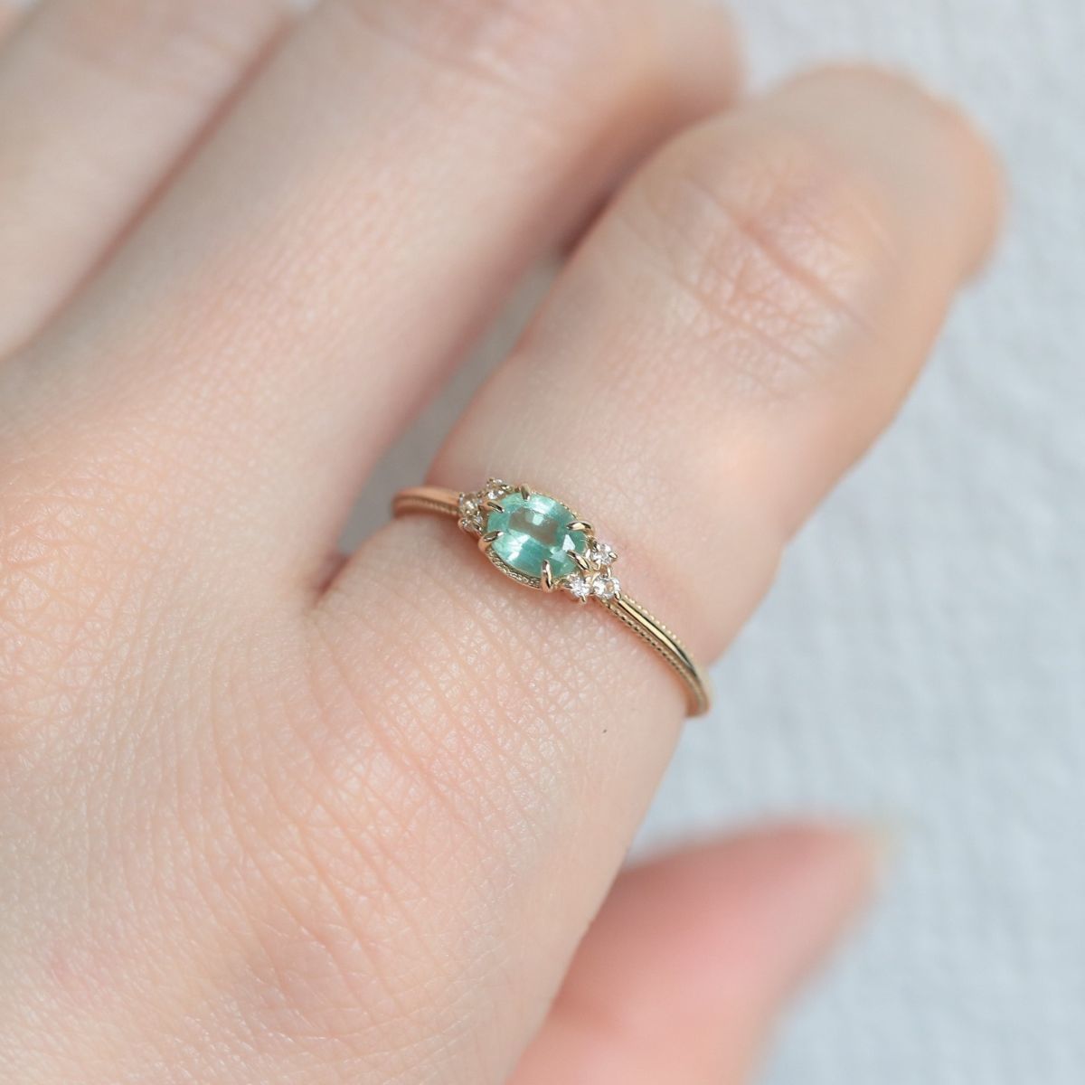 楽天市場】elle meme ミントカイヤナイトxトパーズ リング／ノワール