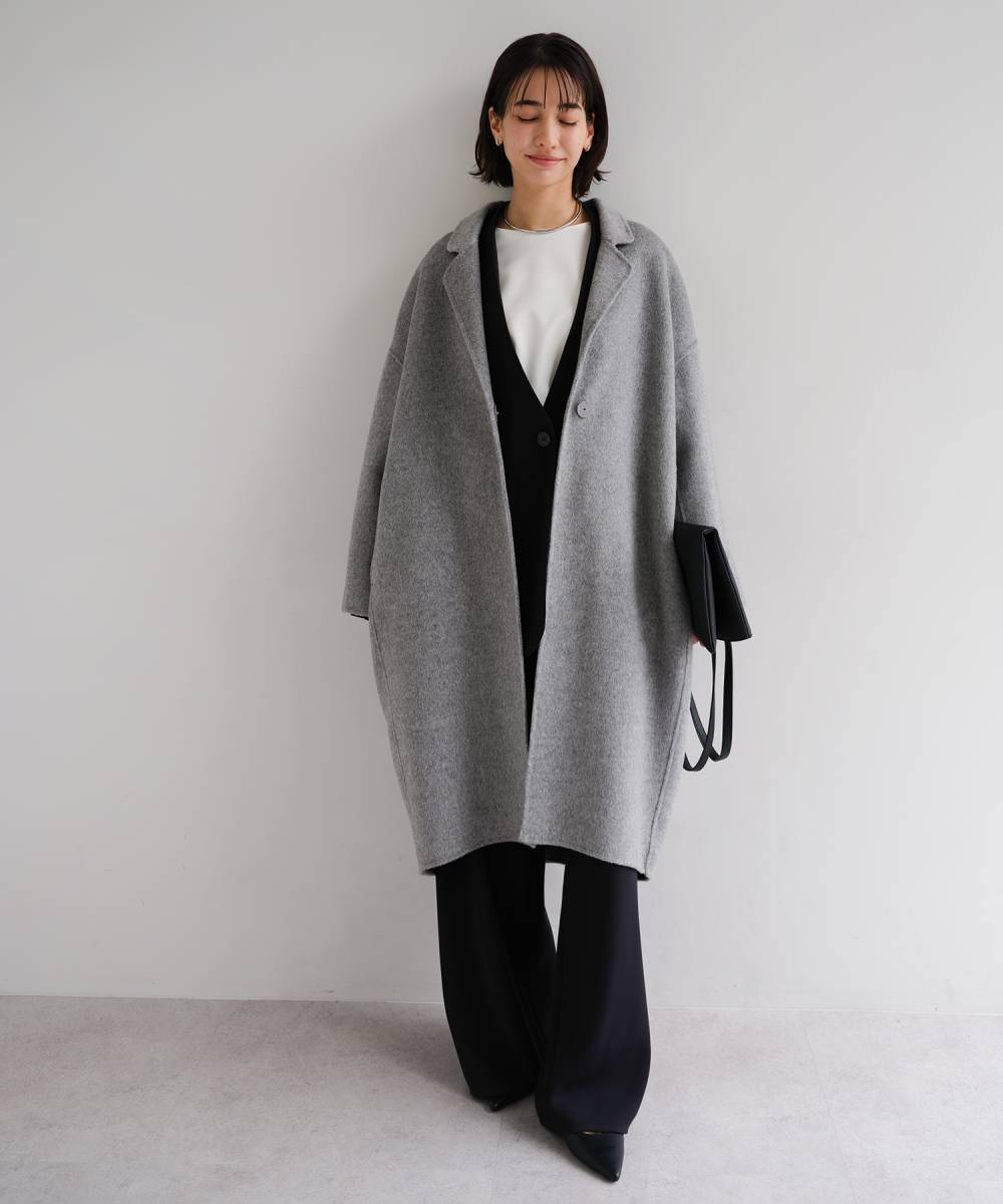 楽天市場】リバー ロング コクーン コート evernavy エバーネイビー