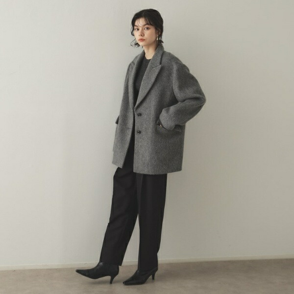 楽天市場】《Oggi掲載》シャギーウール混 テーラードコート／オペーク