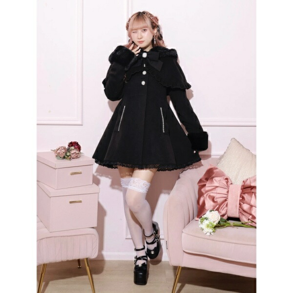 楽天市場】ドーリーフードケープフレアコート／ノエミー（NOEMIE