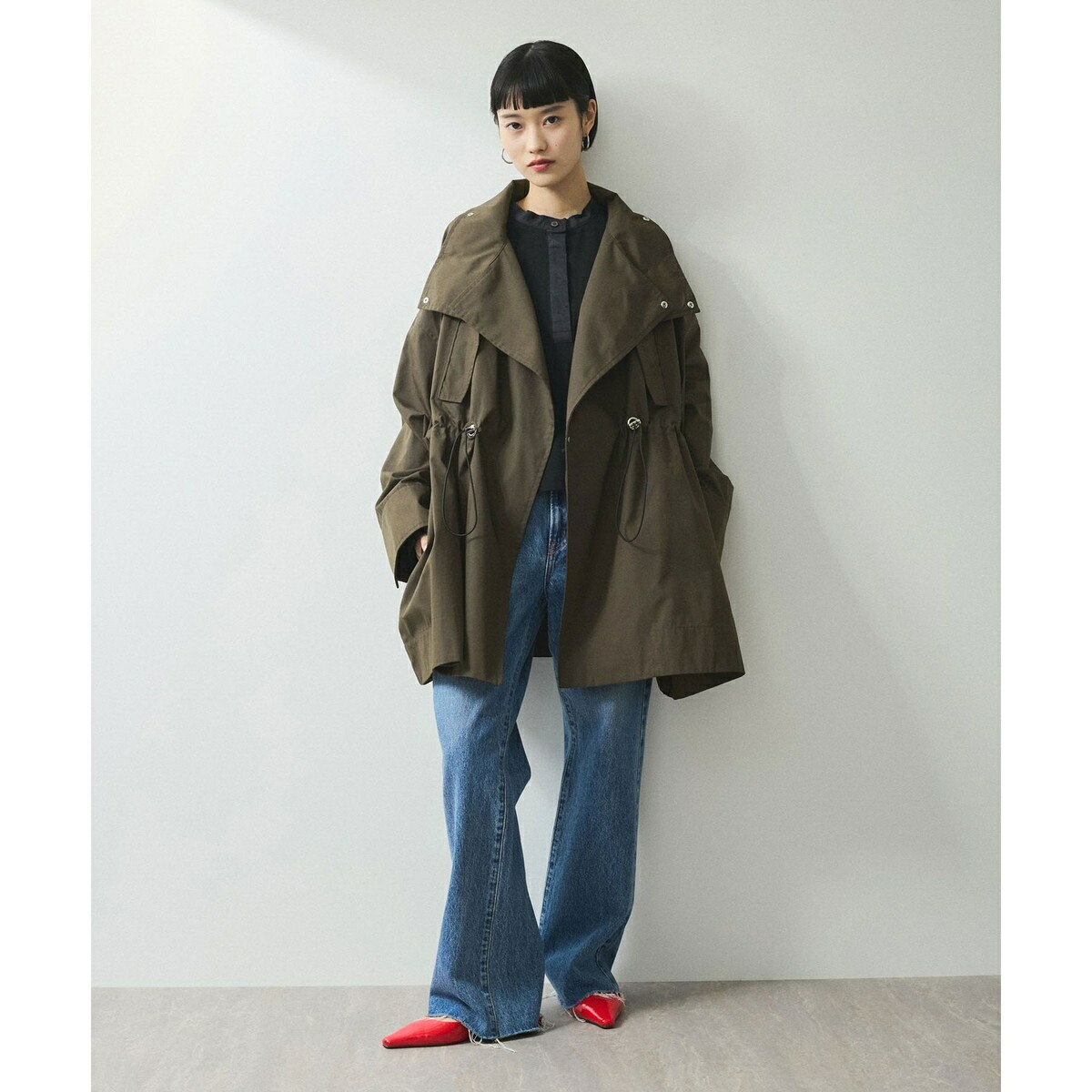 楽天市場】【WEB限定】スタンドカラーハーフモッズコート